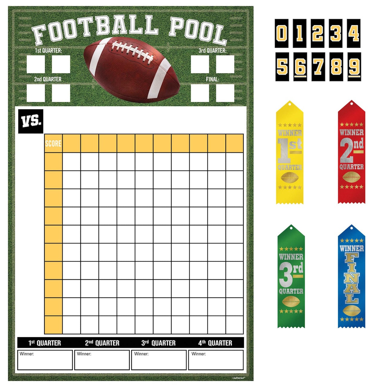 Football Pool Game with Ribbons
