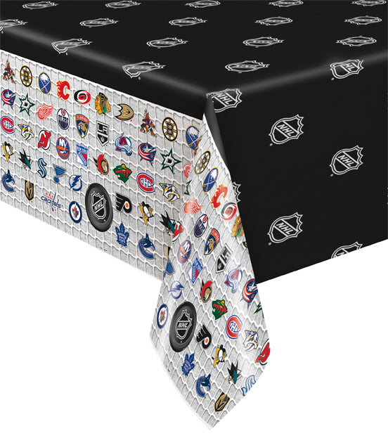 NHL Rectangular Plastic Table Cover 54in x 84in