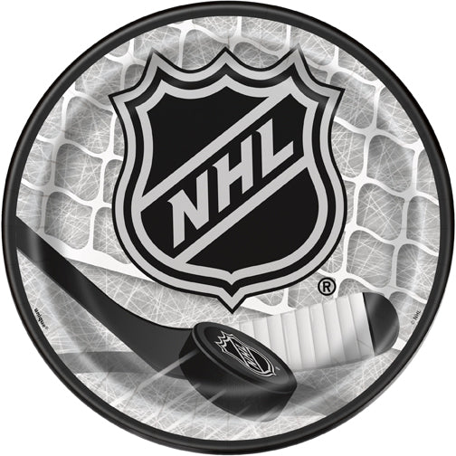 NHL Round 7in Dessert Plates 8ct