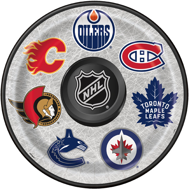 NHL Round 9in Dinner Plates 8ct
