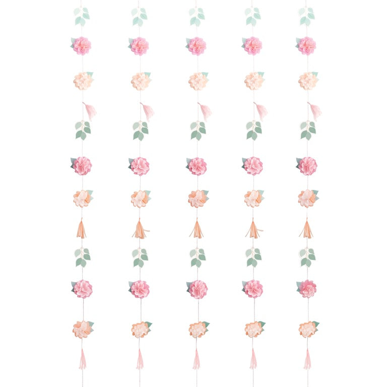 Flower & Tassel Garland Photo Backdrop Kit