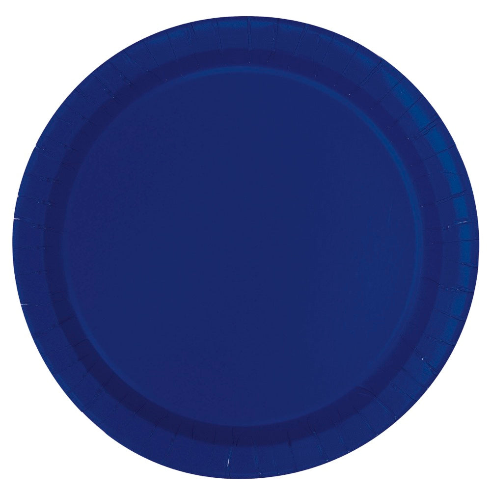 Navy Blue Round 7in Dessert Plates