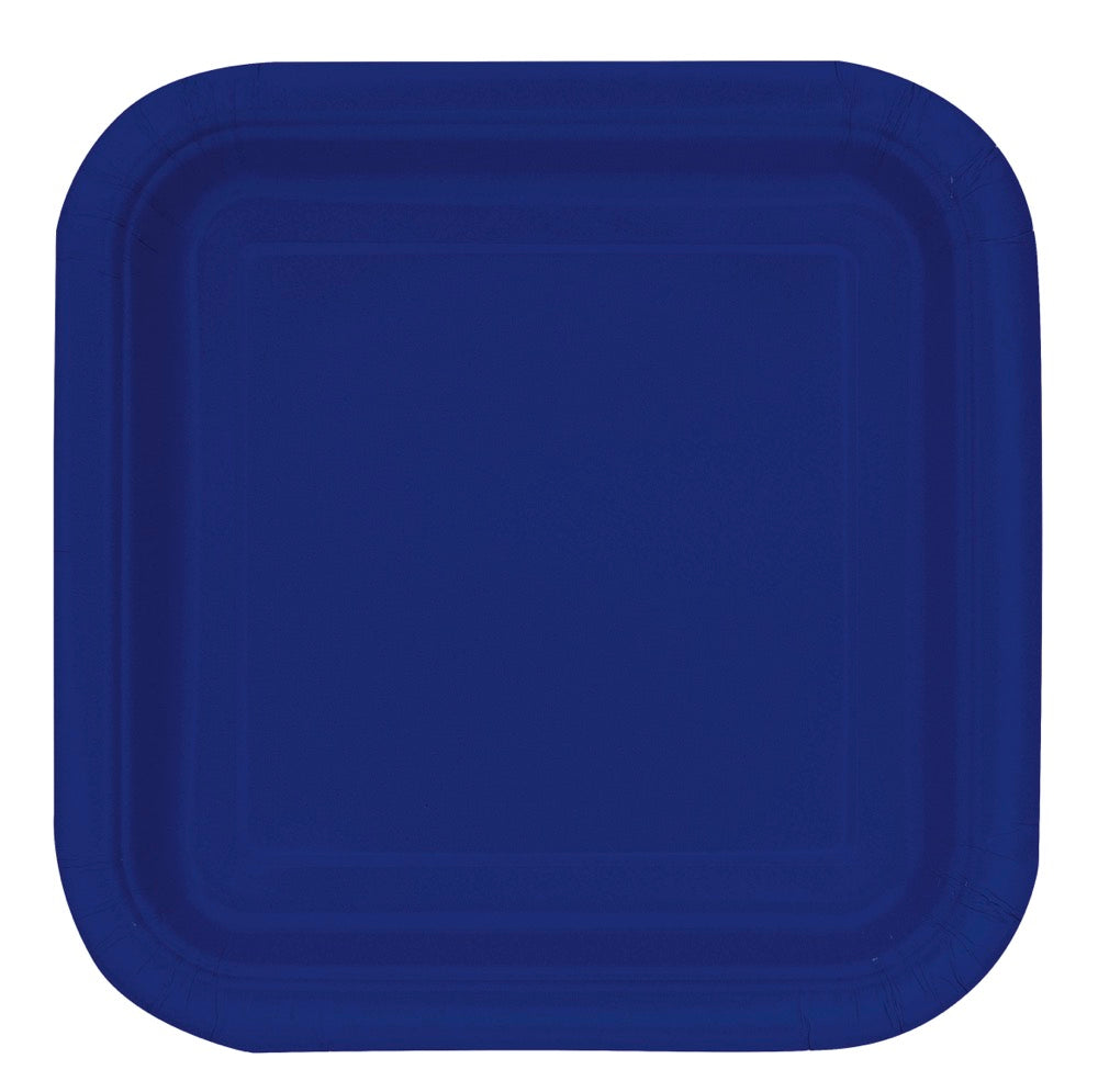 Navy Blue Square 7in Dessert Plates 16ct