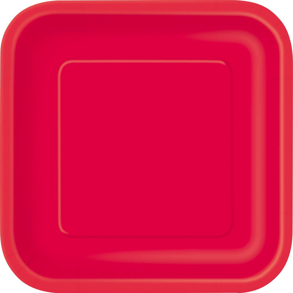 Red Square 9in Dinner Plates 14ct