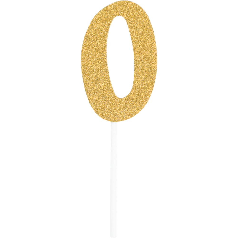 Gold Number Cake Topper 6in