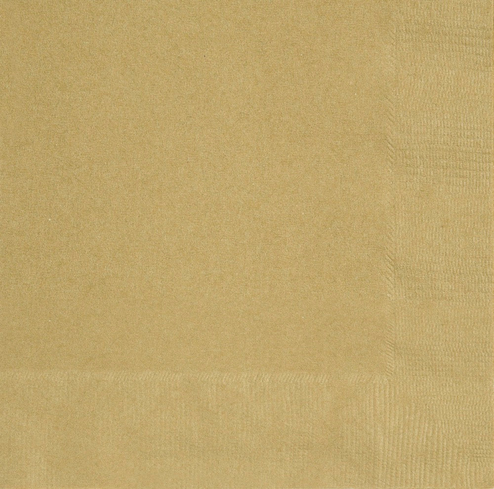 Gold Beverage Napkins