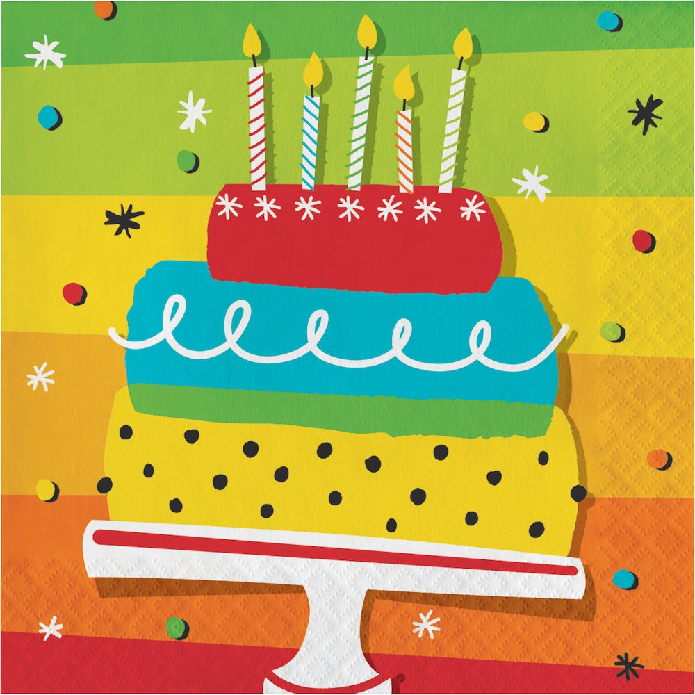 Hoppin' Birthday Cake Lunch Napkins 16ct