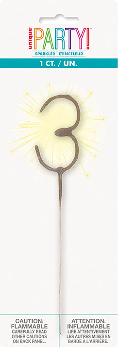 Sparkler Number Candle