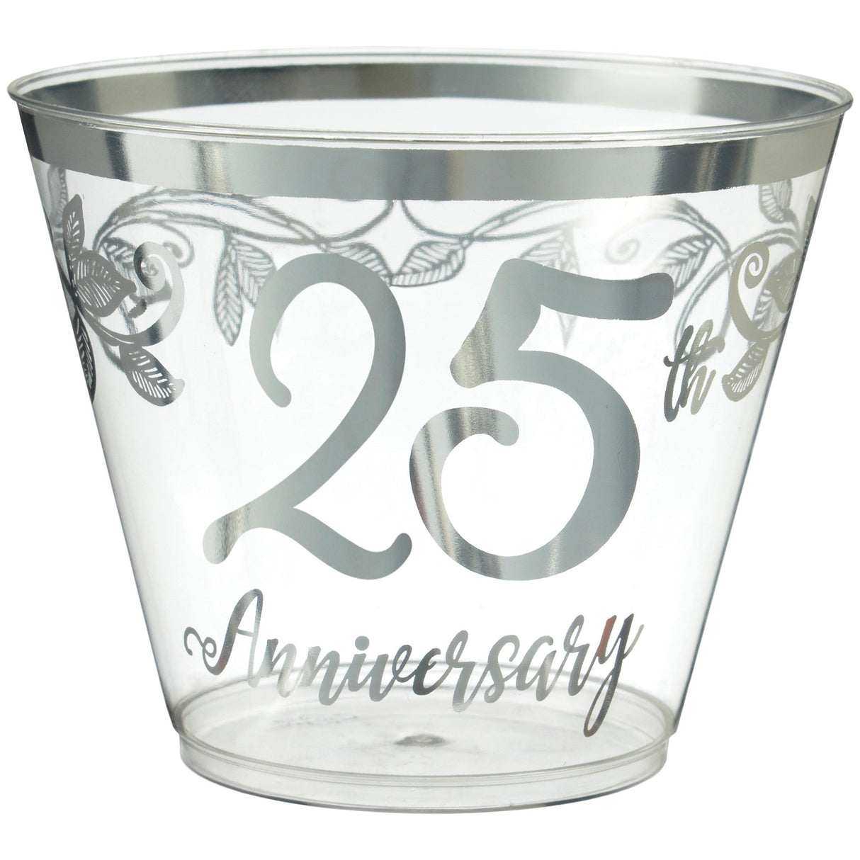 Happy 25th Anniversary Tumblers, 9oz 30ct
