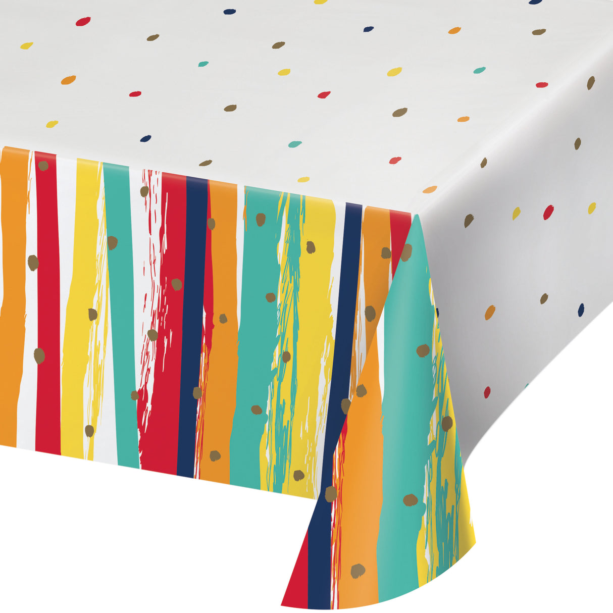Birthday Stripes Paper Table Cover 54” x 102”
