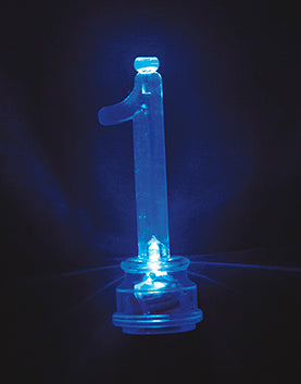 Number Light-Up Flashing Candle Holder with Birthday Candle
