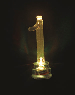 Number Light-Up Flashing Candle Holder with Birthday Candle