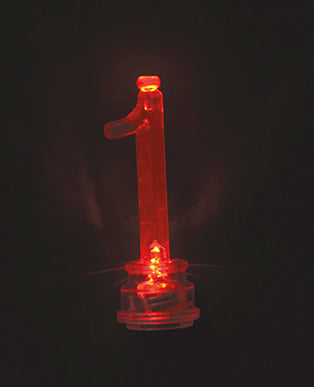 Number Light-Up Flashing Candle Holder with Birthday Candle