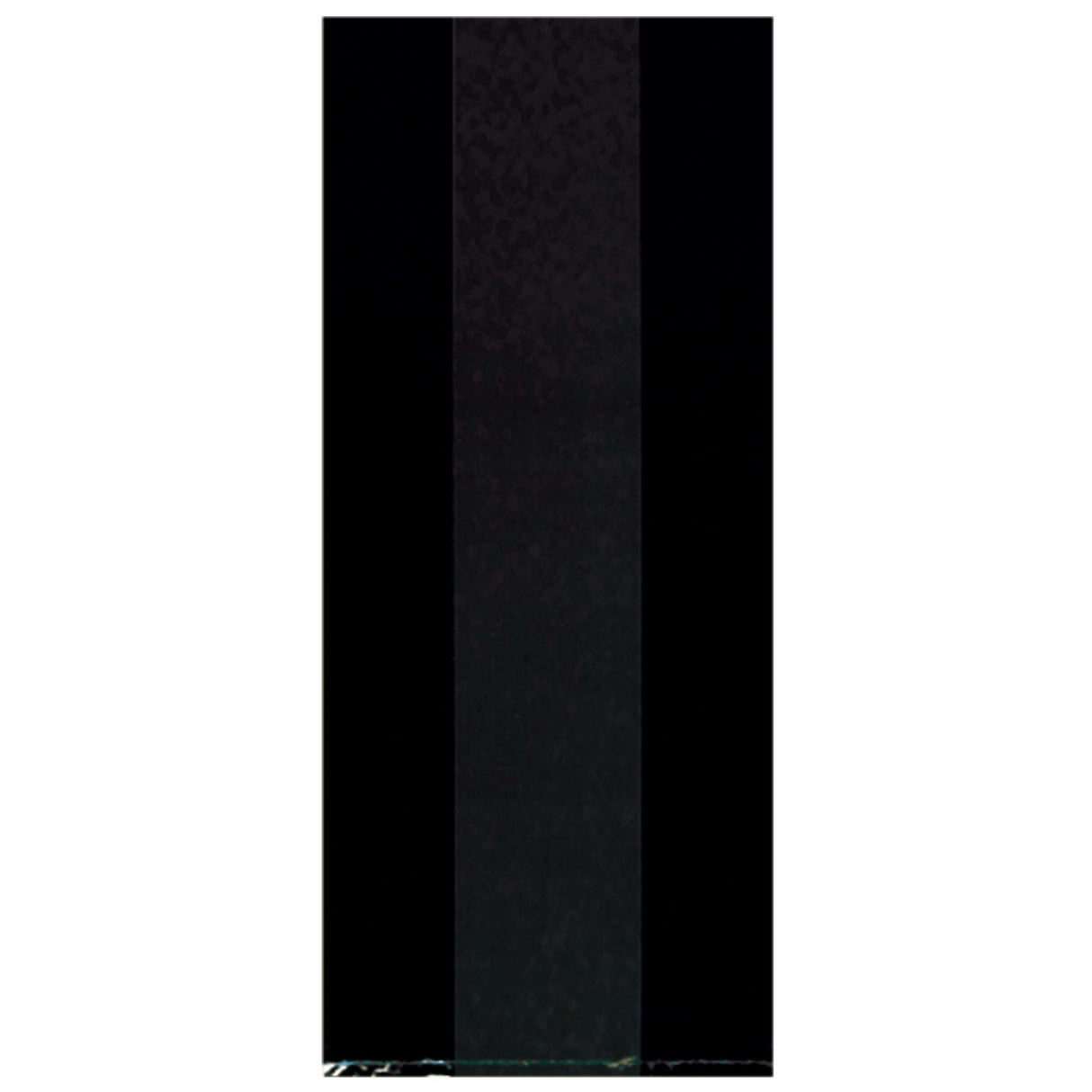 Black Large Cello Party Bags - 5in x 11.5in x 3in - 25ct