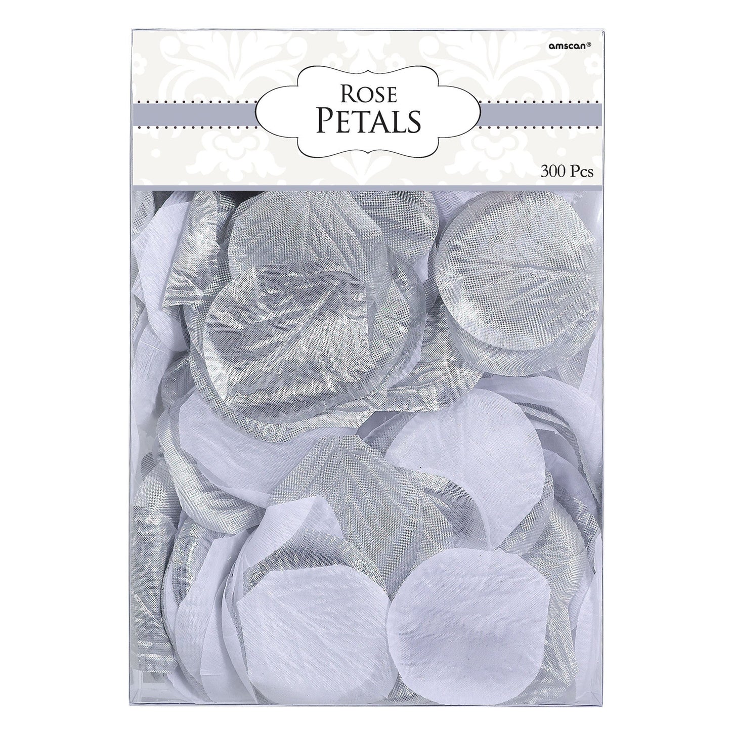 Fabric Confetti Petals - Silver/White 300ct