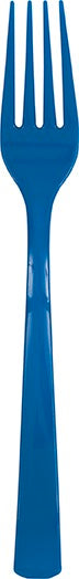 Royal Blue Plastic Forks 18ct