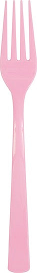 Pink Plastic Forks 18ct