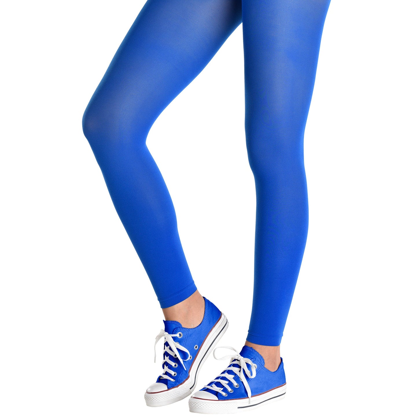Blue Footless Tights - Adult