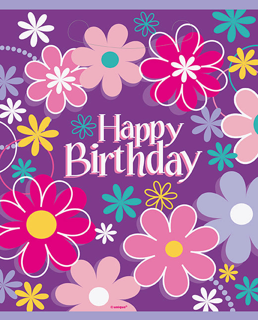 Birthday Blossoms Loot Bags 8ct