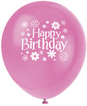 Birthday Blossoms 12in Latex Balloons 8ct