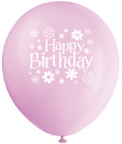 Birthday Blossoms 12in Latex Balloons 8ct