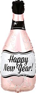 #SS11 Rose Gold New Year Champagne Bottle 26in Supershape