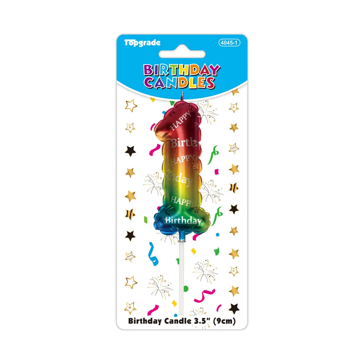 Birthday "Balloon" Number Candle 3.5in