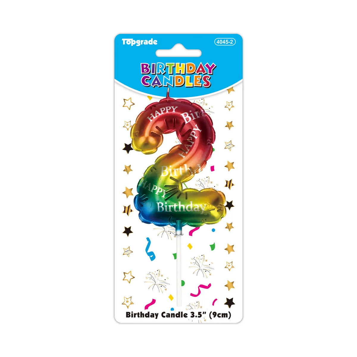 Birthday "Balloon" Number Candle 3.5in