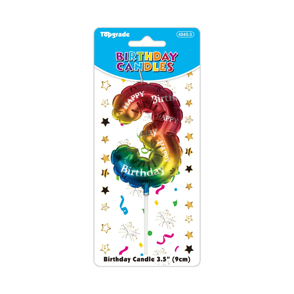 Birthday "Balloon" Number Candle 3.5in