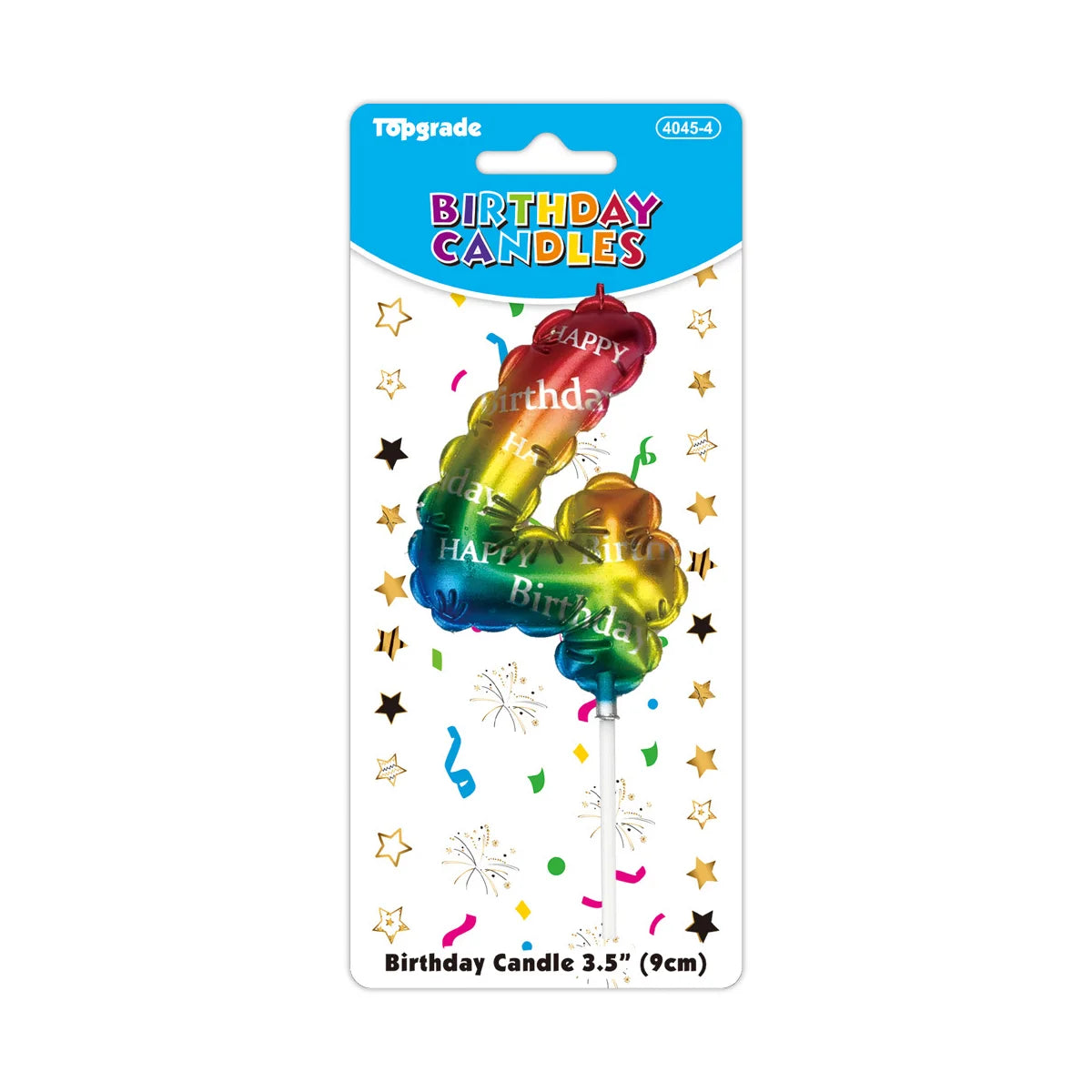 Birthday "Balloon" Number Candle 3.5in