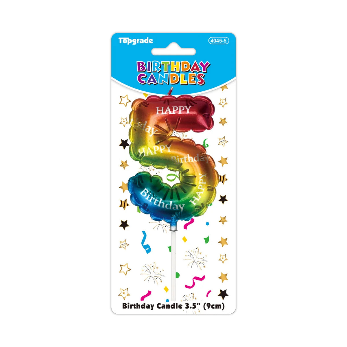 Birthday "Balloon" Number Candle 3.5in