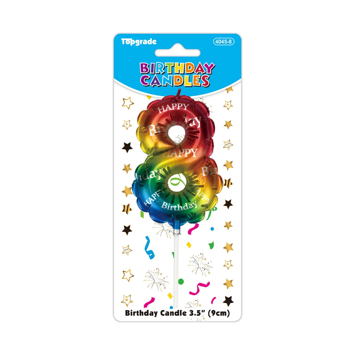 Birthday "Balloon" Number Candle 3.5in