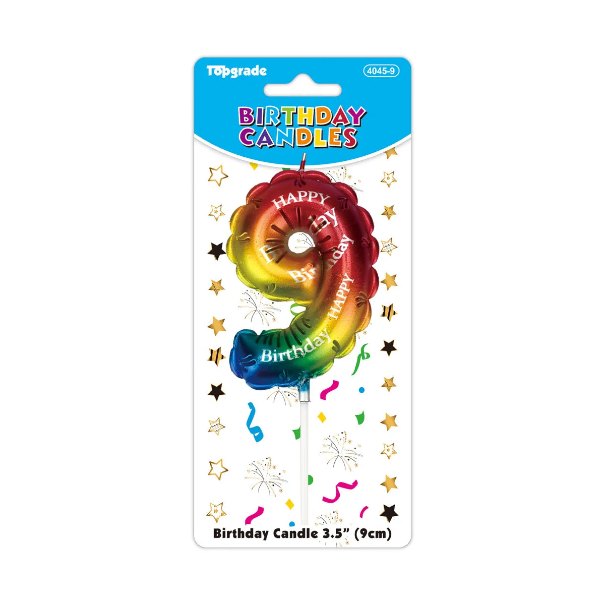 Birthday "Balloon" Number Candle 3.5in