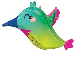 #168 Colorful Hummingbird 25in Supershape