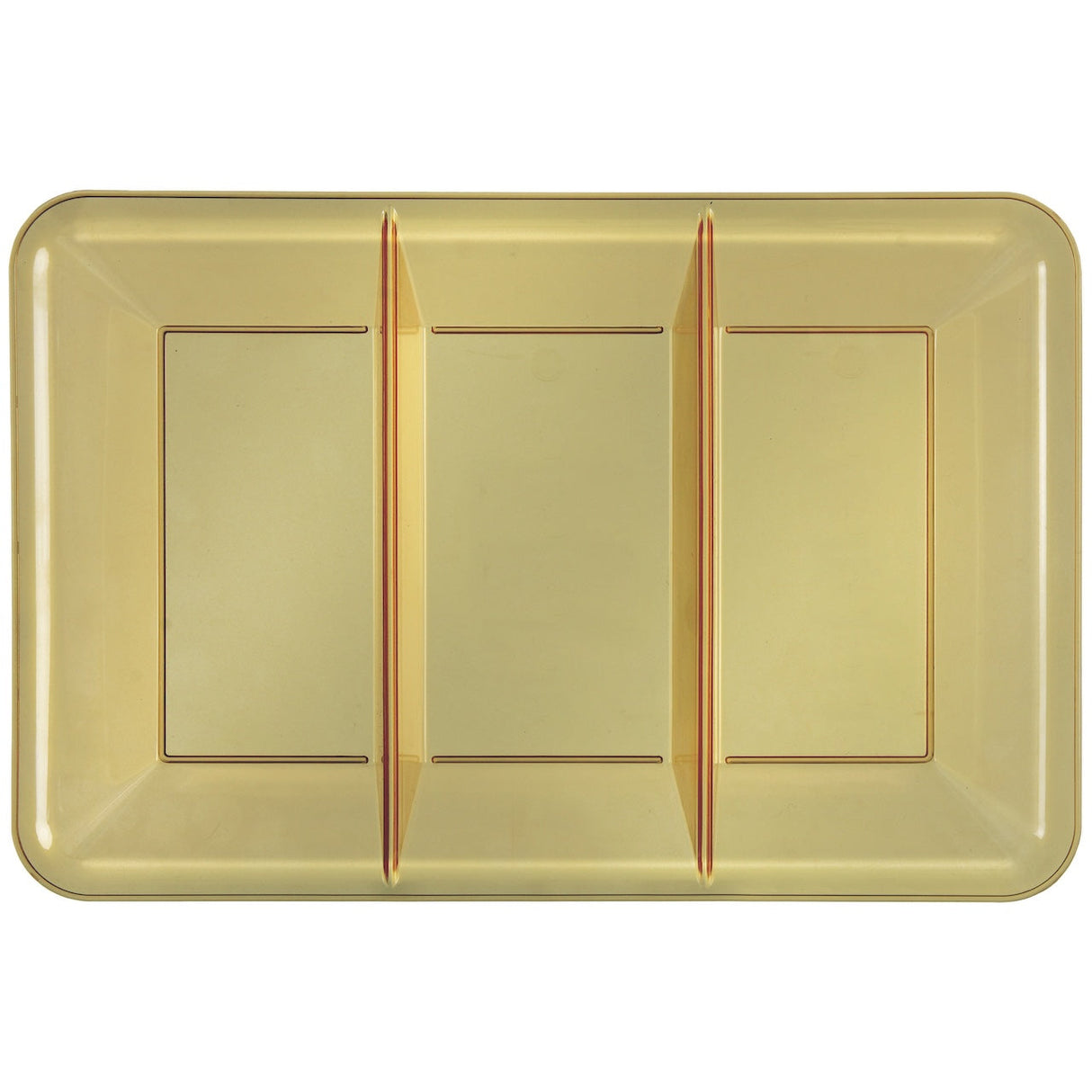 Gold Compartment Tray - 9.5in x 14.5in