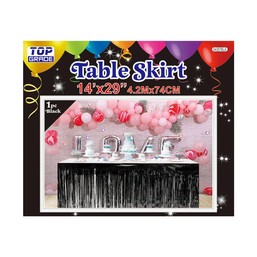 Foil Fringe Table Skirt 14ft x 29in