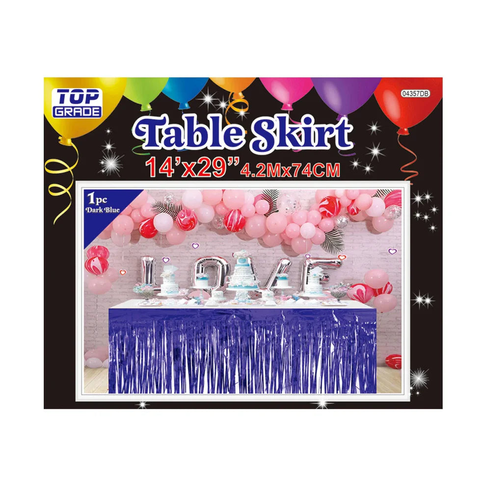Foil Fringe Table Skirt 14ft x 29in