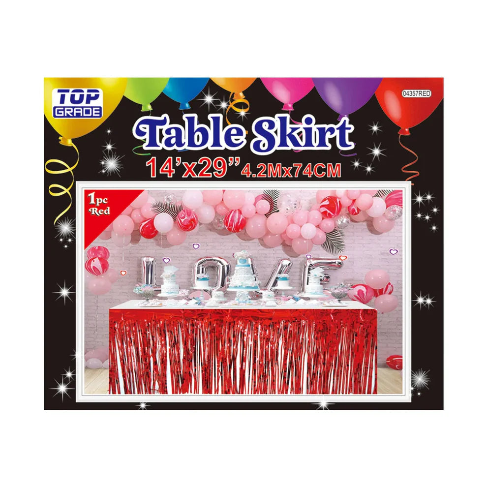 Foil Fringe Table Skirt 14ft x 29in