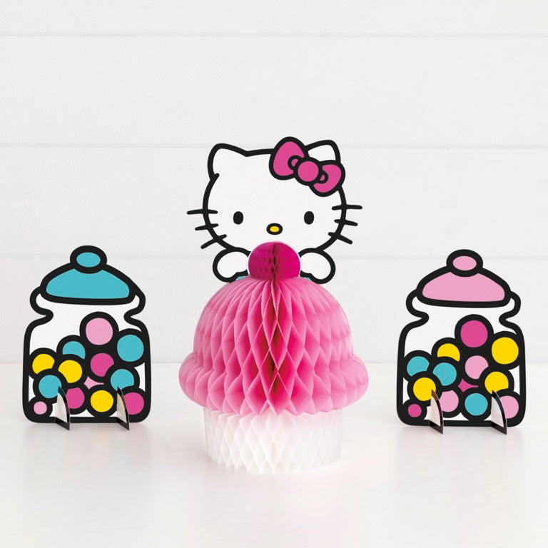 Hello Kitty and Friends Assorted Honeycomb Centerpiece Decorations 3ct