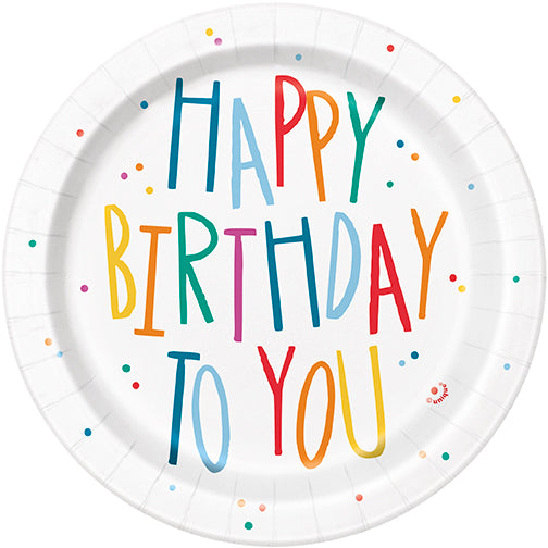 Birthday Mayhem Round 7in Dessert Plates 8ct