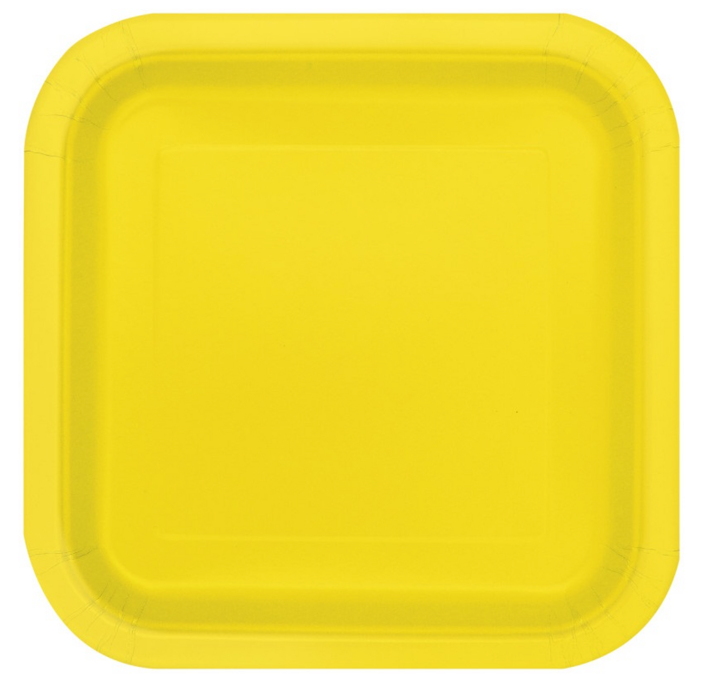 Yellow Square 7in Dessert Plates 16ct