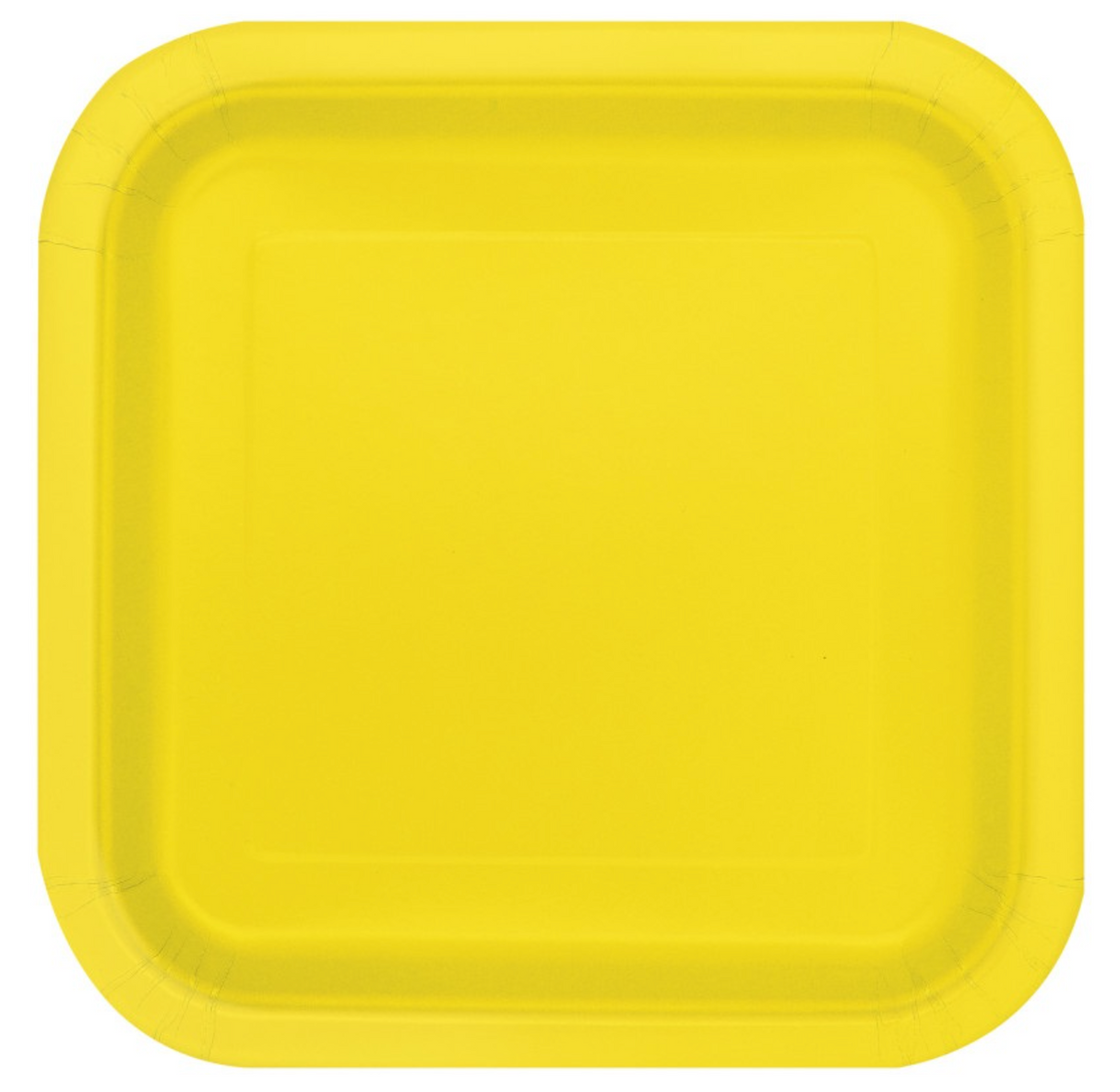 Yellow Square 7in Dessert Plates 16ct