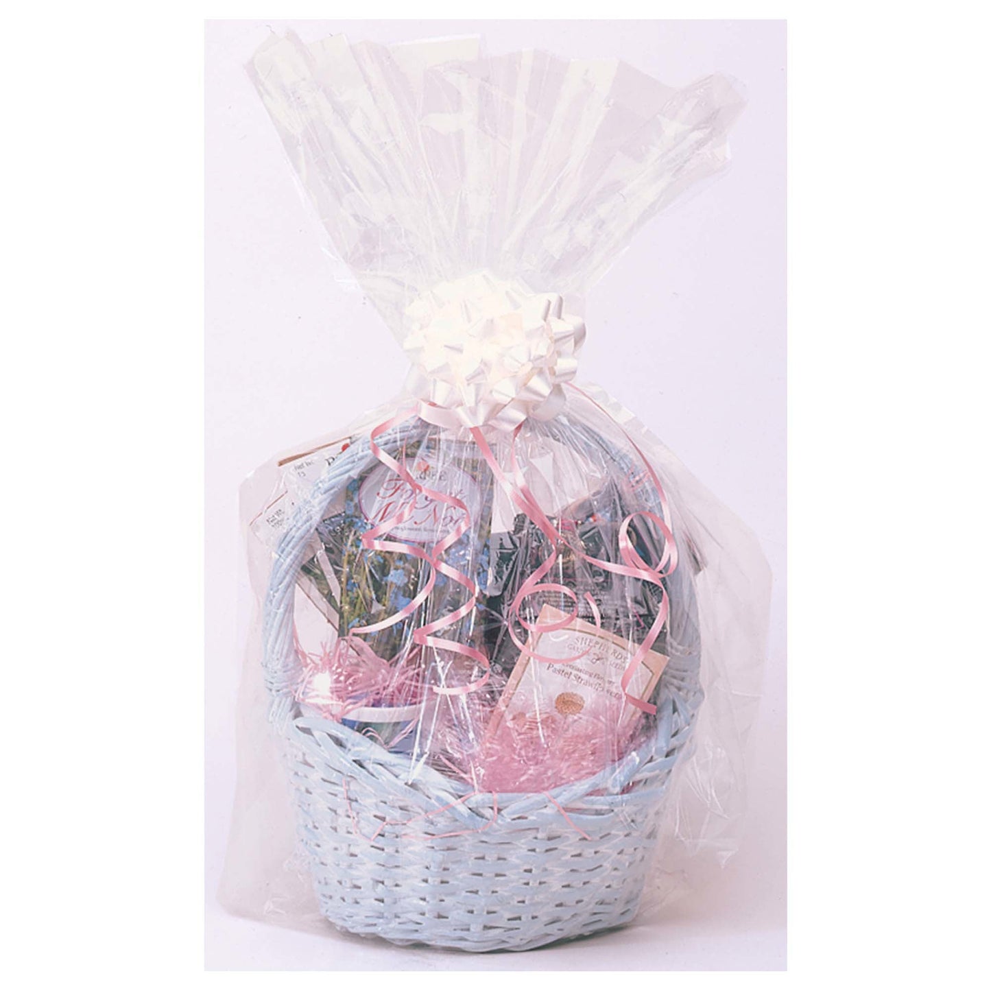Clear Cello Basket Bag - 24in x 25in