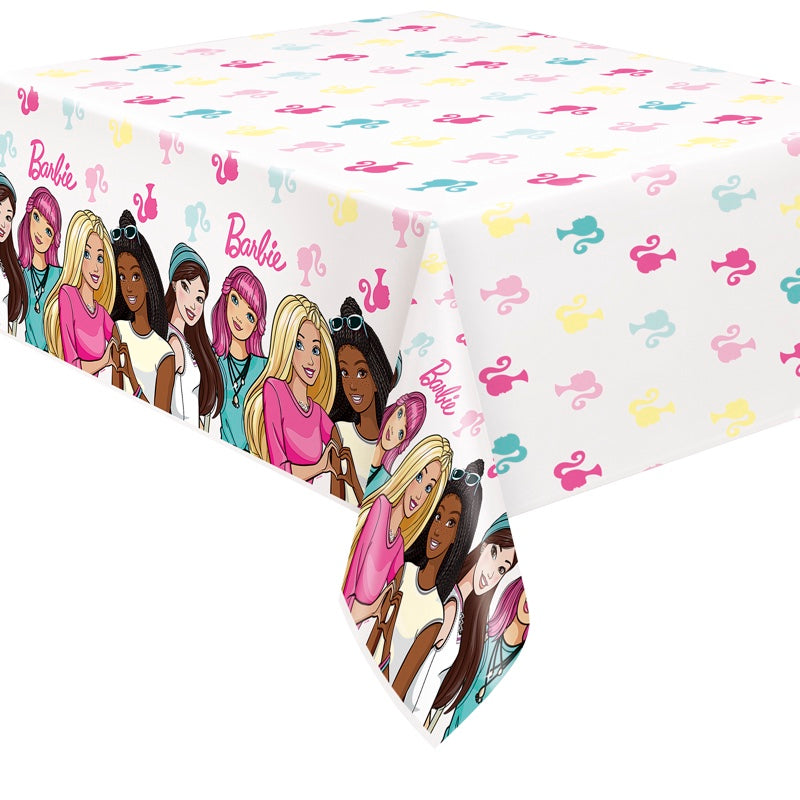 Barbie Plastic Table Cover 54" x 84"