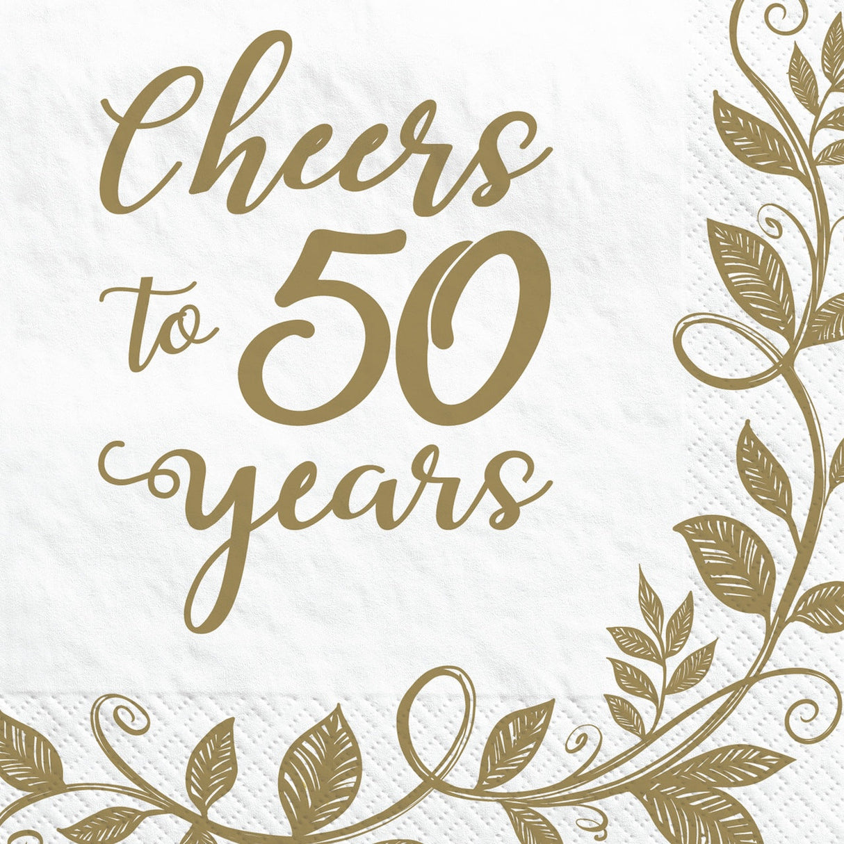 Happy 50th Anniversary Beverage Napkins 16ct