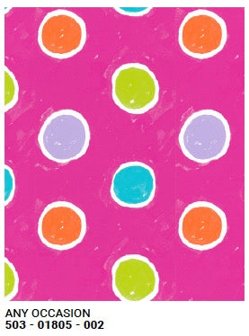 Roll Wrap Pink With Dots 30in x 5ft