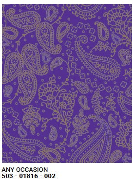 Roll Wrap Purple Damask 30in x 5ft