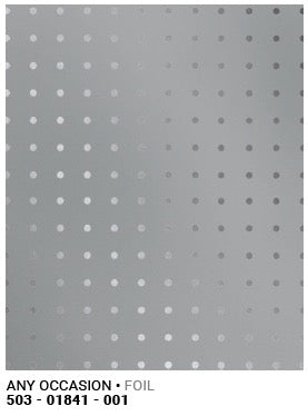 Roll Wrap Silver Dots 30in x 5ft