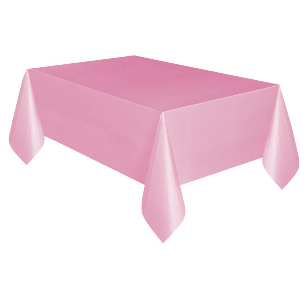 Light Pink Rectangular Plastic Table Cover 54in x 108in