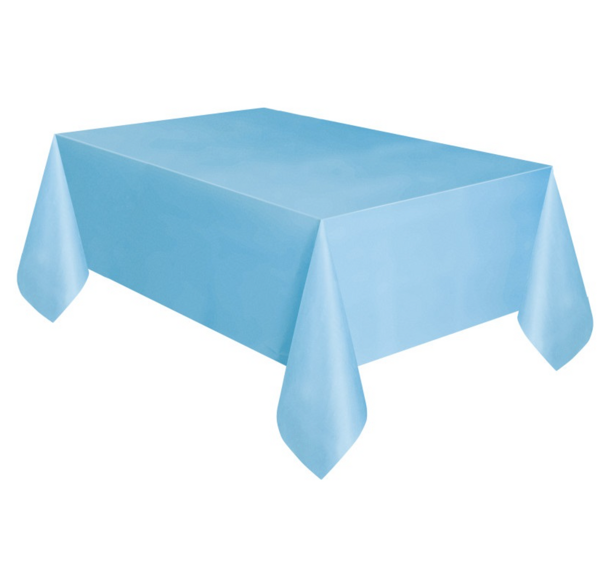 Powder Blue Rectangular Plastic Table Cover 54in x 108in